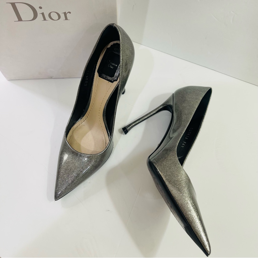 Dior Essence Women's Shimmering Silver Heels